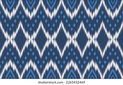 Ethnic abstract ikat art. Fabric Morocco, geometric ethnic pattern seamless  color oriental. Background, Design for fabric, curtain, carpet, wallpaper, clothing, wrapping, Batik, vector illustration