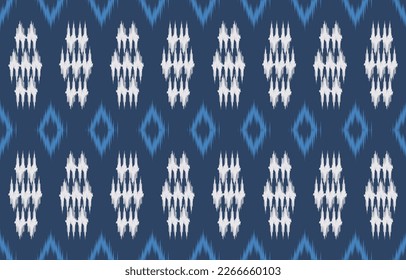 Ethnic abstract ikat art. Fabric Morocco, geometric ethnic pattern seamless  color oriental. Background, Design for fabric, curtain, carpet, wallpaper, clothing, wrapping, Batik, vector illustration