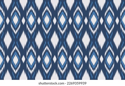 Ethnic abstract ikat art. Fabric Morocco, geometric ethnic pattern seamless  color oriental. Background, Design for fabric, curtain, carpet, wallpaper, clothing, wrapping, Batik, vector illustration