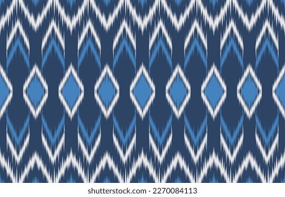 Ethnic abstract ikat art. Fabric Morocco, geometric ethnic pattern seamless  color oriental. Background, Design for fabric, curtain, carpet, wallpaper, clothing, wrapping, Batik, vector illustration