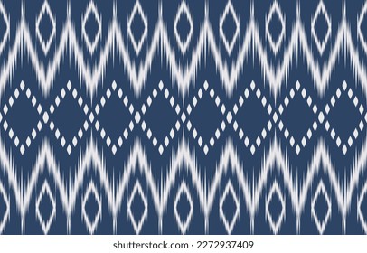 Ethnic abstract ikat art. Fabric Morocco, geometric ethnic pattern seamless  color oriental. Background, Design for fabric, curtain, carpet, wallpaper, clothing, wrapping, Batik, vector illustration