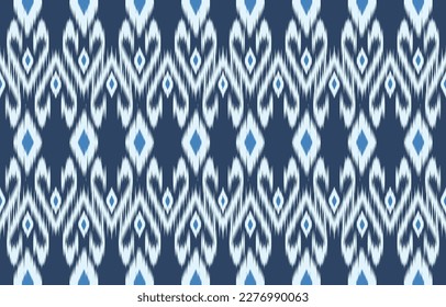 Ethnic abstract ikat art. Fabric Morocco, geometric ethnic pattern seamless  color oriental. Background, Design for fabric, curtain, carpet, wallpaper, clothing, wrapping, Batik, vector illustration.