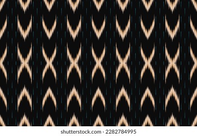 Ethnic abstract ikat art. Fabric Morocco, geometric ethnic pattern seamless  color oriental. Background, Design for fabric, curtain, carpet, wallpaper, clothing, wrapping, Batik, vector illustration