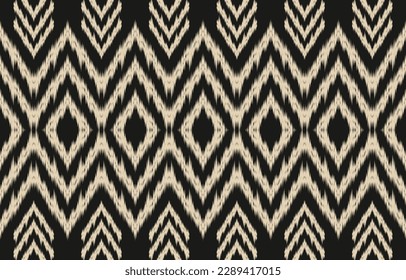 Ethnic abstract ikat art. Fabric Morocco, geometric ethnic pattern seamless  color oriental. Background, Design for fabric, curtain, carpet, wallpaper, clothing, wrapping, Batik, vector illustration