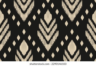 Ethnic abstract ikat art. Fabric Morocco, geometric ethnic pattern seamless  color oriental. Background, Design for fabric, curtain, carpet, wallpaper, clothing, wrapping, Batik, vector illustration