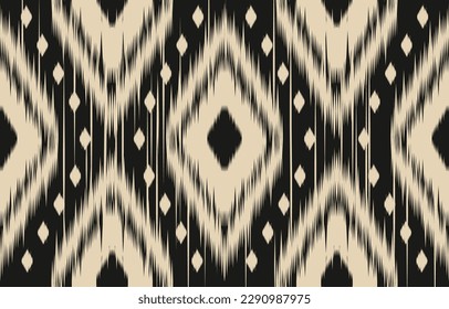 Ethnic abstract ikat art. Fabric Morocco, geometric ethnic pattern seamless  color oriental. Background, Design for fabric, curtain, carpet, wallpaper, clothing, wrapping, Batik, vector illustration