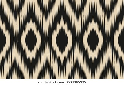 Ethnic abstract ikat art. Fabric Morocco, geometric ethnic pattern seamless  color oriental. Background, Design for fabric, curtain, carpet, wallpaper, clothing, wrapping, Batik, vector illustration