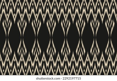 Ethnic abstract ikat art. Fabric Morocco, geometric ethnic pattern seamless  color oriental. Background, Design for fabric, curtain, carpet, wallpaper, clothing, wrapping, Batik, vector illustration
