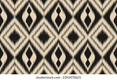 Ethnic abstract ikat art. Fabric Morocco, geometric ethnic pattern seamless  color oriental. Background, Design for fabric, curtain, carpet, wallpaper, clothing, wrapping, Batik, vector illustration