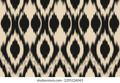 Ethnic abstract ikat art. Fabric Morocco, geometric ethnic pattern seamless  color oriental. Background, Design for fabric, curtain, carpet, wallpaper, clothing, wrapping, Batik, vector illustration