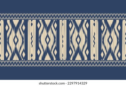 Ethnic abstract ikat art. Fabric Morocco, geometric ethnic pattern seamless  color oriental. Background, Design for fabric, curtain, carpet, wallpaper, clothing, wrapping, Batik, vector illustration