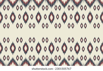 Ethnic abstract ikat art. Fabric Morocco, geometric ethnic pattern seamless  color oriental. Background, Design for fabric, curtain, carpet, wallpaper, clothing, wrapping, Batik, vector illustration