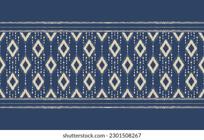Ethnic abstract ikat art. Fabric Morocco, geometric ethnic pattern seamless  color oriental. Background, Design for fabric, curtain, carpet, wallpaper, clothing, wrapping, Batik, vector illustration