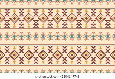 Ethnic abstract ikat art. Fabric Morocco, geometric ethnic pattern seamless  color oriental. Background, Design for fabric, curtain, carpet, wallpaper, clothing, wrapping, Batik, vector illustration