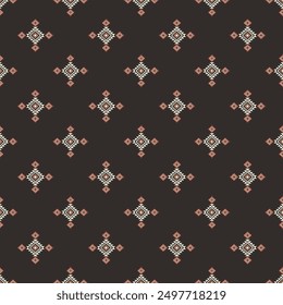 Ethnic abstract ikat art. Fabric Morocco, geometric ethnic pattern seamless color oriental. Background, Design for fabric, curtain, carpet, wallpaper, clothing, wrapping, Batik, vector illustration