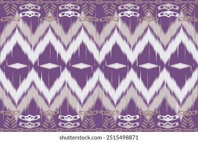 Ethnic abstract ikat art. Fabric Morocco, geometric ethnic pattern seamless color oriental. Background, Design for fabric, curtain, carpet, wallpaper, clothing, wrapping, Batik, vector illustration