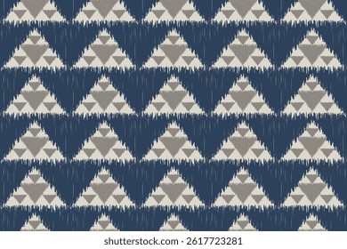 Ethnic abstract ikat art. Fabric Morocco, geometric ethnic pattern seamless color oriental Background, Design for fabric, curtain, carpet, wallpaper, clothing, wrapping, Batik, vector illustration.