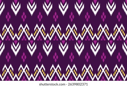Ethnic abstract ikat art. Fabric Morocco, geometric pattern color oriental. Design for background textile, fabric, curtain, carpet, wallpaper, clothing, wrapping, Batik.