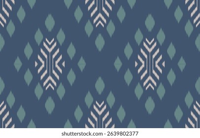 Ethnic abstract ikat art. Fabric Morocco, geometric pattern color oriental. Design for background textile, fabric, curtain, carpet, wallpaper, clothing, wrapping, Batik.