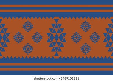 Ethnic abstract ikat art .Geometric ethnic seamless pattern  design for carpet,curtain,clothing,fabric,wrapping paper,tiles,textiles,batik,texture and wallpaper.Vector background.
