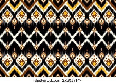 Ethnic abstract ikat art and Mexican style. Aztec ornament print. geometric ethnic pattern seamless color oriental. Design for background ,curtain, carpet, wallpaper, clothing, wrapping, Batik, vector