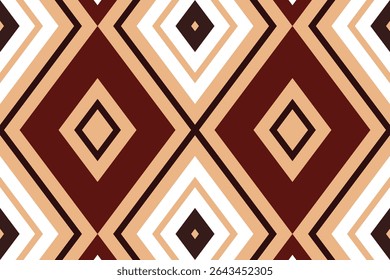 Ethnic Abstract Ikat Art pattern, characterized by its geometric and tribal aesthetic. Ikat is a traditional dyeing and weaving technique where patterns