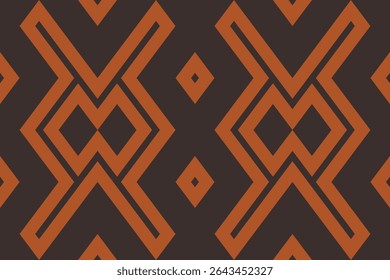 Ethnic Abstract Ikat Art pattern, characterized by its geometric and tribal aesthetic. Ikat is a traditional dyeing and weaving technique where patterns