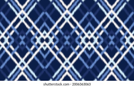 Ethnic abstract ikat art. Seamless pattern in tribal.