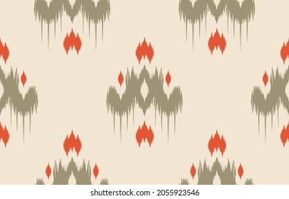 Ethnic abstract ikat art. Seamless pattern in tribal, folk embroidery, and Mexican style. Aztec geometric art ornament print.Design for carpet, wallpaper, clothing, wrapping, fabric, cover, textile