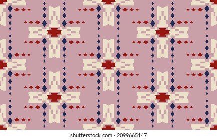 Ethnic abstract ikat art. Seamless pattern in tribal, folk embroidery, and Mexican style. Aztec geometric art ornament print.Design for carpet, wallpaper, clothing, wrapping, fabric, cover, textile

