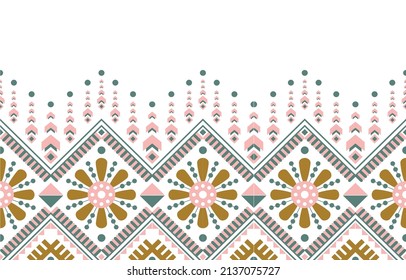 Ethnic abstract ikat art Seamless pattern in tribal folk embroidery Mexican style striped pattern in Aztec style Figure tribal Design for carpet curtain wallpaper clothing Batik wrapping fabric