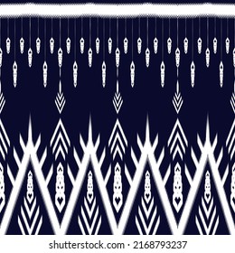Ethnic abstract ikat art. Seamless pattern in tribal, folk embroidery, and Mexican style. Aztec geometric art ornament print.Design for carpet, wallpaper, clothing, wrapping, fabric, cover, textile