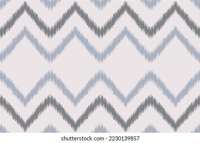 Ethnic abstract ikat art. Seamless  in chevron pattern, folk embroidery, Aztec geometric art ornament print.Design for carpet, and Classsic style wallpaper, clothing, wrapping, fabric, cover, textile