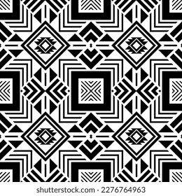 Ethnic abstract ikat art. Seamless pattern in tribal, folk embroidery, and Mexican style. Aztec geometric art ornament print.Design for carpet, textile, cover, wallpaper, fabric, wrapping, clothing,