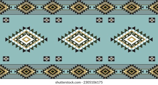 Ethnic abstract ikat art. Seamless pattern in tribal.wallpaper, clothing, wrapping