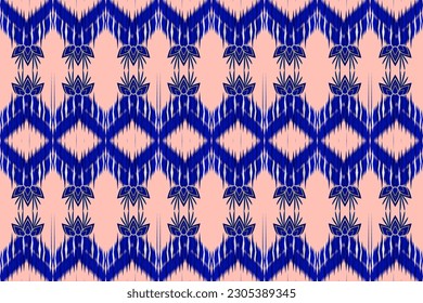 Ethnic abstract Ikat art. Seamless pattern in tribal, folk embroidery, and Mexican styles. Aztec geometric art ornament print.Design for carpet, wallpaper,fabric,clothing,wrapping,textile.Traditional 