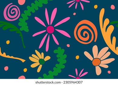 Ethnic abstract ikat art. Seamless pattern in tribal, folk embroidery, and Mexican style. Aztec geometric art ornament print. Vector hand drawn style. Design for fabric.