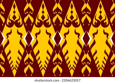Ethnic abstract Ikat art. Seamless pattern in tribal, folk embroidery, and Mexican styles. Aztec geometric art ornament print.Design for carpet, wallpaper,fabric,clothing,wrapping,textile.Traditional 