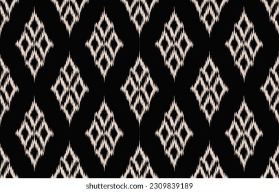 Ethnic abstract ikat art. Seamless pattern in tribal, folk embroidery, and Mexican style. Aztec geometric art ornament print. Design for carpet, wallpaper, clothing, wrapping, fabric, cover, textile.