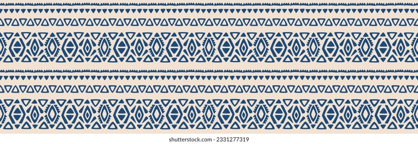 Ethnic abstract ikat art. Seamless pattern in tribal, folk embroidery, and Mexican style. Aztec geometric art ornament print. Design for carpet, wallpaper, clothing, wrapping, fabric, cover, textile.