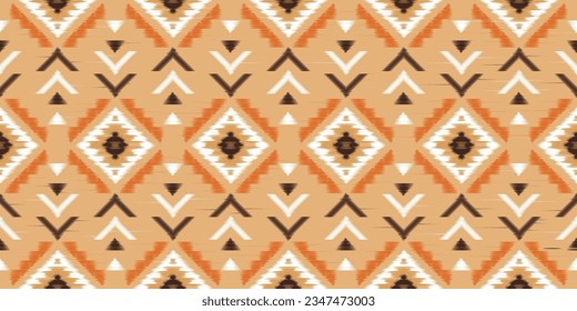 Ethnic abstract ikat art. Seamless pattern in tribal, folk embroidery, and Mexican style. Aztec geometric art ornament print.Design for carpet, wallpaper, clothing, wrapping, fabric, cover, textile