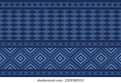 Ethnic abstract ikat art. Seamless Ikat Pattern. Traditional abstract  background for textile design, wallpaper, surface textures, fabric,  textile