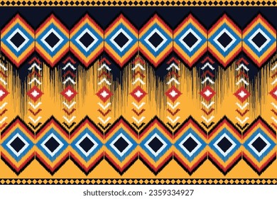  Ethnic abstract ikat art. Seamless pattern in tribal, folk embroidery, for carpets, wallpapers, garments, wrapping, fabrics, coverings, textiles and more
