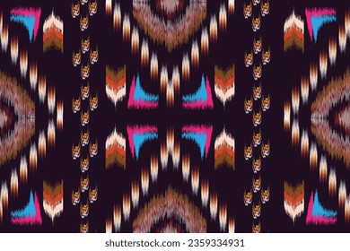  Ethnic abstract ikat art. Seamless pattern in tribal, folk embroidery, for carpets, wallpapers, garments, wrapping, fabrics, coverings, textiles and more
