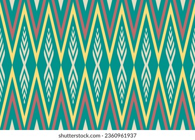Ethnic abstract ikat art. Seamless pattern in tribal, folk embroidery, and Mexican style. 
Aztec brown geometric art ornament print.Design for carpet,clothing, wrapping,fabric,textile,Ikat
