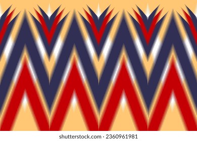 Ethnic abstract ikat art. Seamless pattern in tribal, folk embroidery, and Mexican style. 
Aztec brown geometric art ornament print.Design for carpet,clothing, wrapping,fabric,textile,Ikat
