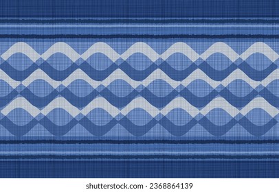 Ethnic abstract ikat art. Seamless Ikat Pattern. Traditional abstract  background for textile design, wallpaper, surface textures, fabric,  textile