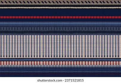 Ethnic abstract ikat art. Seamless Ikat Pattern. Traditional abstract  background for textile design, wallpaper, surface textures, fabric,  textile
