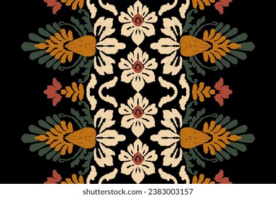 Arte de ikat abstracto étnico. Patrón sin foco en el estilo tribal, popular y mexicano. Impresión de adorno de arte geométrico azteca.Diseño de alfombras, papel pintado, ropa, envoltura, tela, cubierta, textil