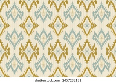 Ethnic abstract ikat art. Seamless pattern in tribal, folk embroidery, and Mexican style. Aztec geometric art ornament print.Design for carpet, wallpaper, clothing, wrapping, fabric, cover, textile